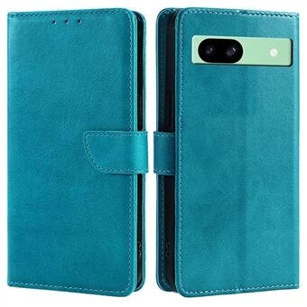 Voor Google Pixel 8a Hoesje Kalfs Textuur PU Lederen Portemonnee Telefoonhoesje met Magnetische Sluiting.