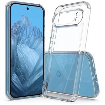 Voor Google Pixel 9 Pro hoesje TPU frame Transparante acryl achterkant Telefoonhoesje Anti-kras