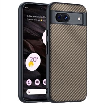 Voor Google Pixel 8a Hoes Slank PU Leer+PC Koolstofvezel Textuur Telefoonhoesje