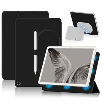 Voor de Google Pixel-tablet is er een Tablet Trifold Stand Magnetische Leren Hoes met Pennenhouder en een opening voor de oplader, luidsprekerdock.