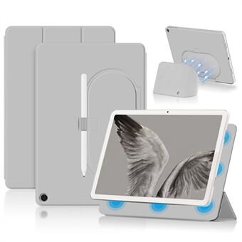 Voor de Google Pixel Tablet Trifold Stand Magnetische Leren Tablethoes met Pennenhouder en Opening voor Oplader Luidsprekerdock.