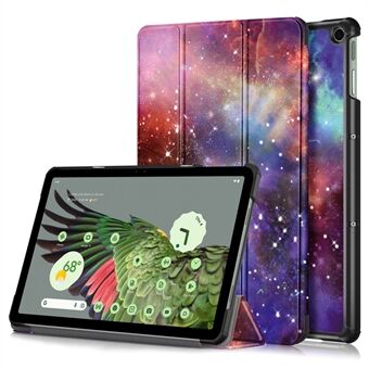 Patroon Bedrukte Schokbestendige Hoes voor Google Pixel Tablet Drievoudige Stand PU Leren Tablet Cover.