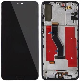 Voor Huawei P20 Pro Grade C OLED Scherm en Digitizer Montage + Frame Deel (zonder Logo) - Zwart