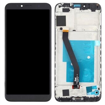 Voor Huawei Y6 (2018)/Geniet van 8e/Honor 7A (met Vingerafdruksensor) Grade C Lcd-scherm en Digitizer Montage + Frame (zonder Logo)