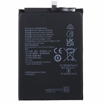 For Honor X50i 5G / X50 5G 3,91V 5700mAh Li-Polymeer Batterijsamenstelling (Zonder Logo) (Encode: HB526694EHW)