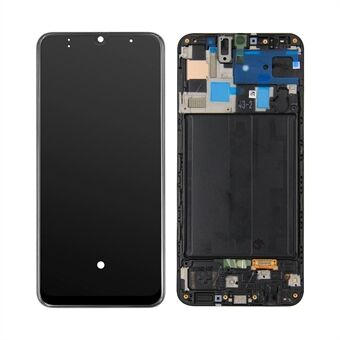 LCD scherm en digitalisering collectie + frame (zonder logo) voor Samsung Galaxy A30 A305 SM-A305F - Zwart