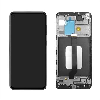 Montage LCD scherm en digitalisering montage + frame voor Samsung Galaxy A60 A606 - Zwart