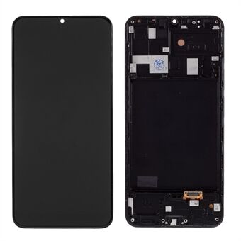 LCD-scherm en digitaliseringsmodule + frame TFT-versie (zonder logo) voor Samsung Galaxy A20 A205 - Zwart