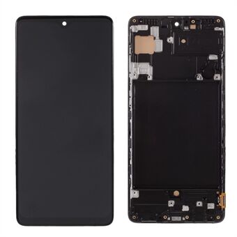 LCD-scherm en digitaliseringsmodule + frame (zonder logo) (TFT-versie, zonder vingerafdrukfunctie) voor Samsung Galaxy A71 SM-A715 - Zwart