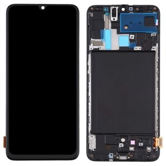 LCD-scherm en digitaliseringscollectie + frame (zonder logo) (TFT-versie, zonder vingerafdrukfunctie) voor Samsung Galaxy A70 SM-A705 - Zwart