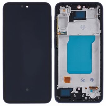 Voor Samsung Galaxy A35 5G A356 Scherm en Digitalizer Assy van Klasse C OLED + Frame (Zonder Logo) - Donkerblauw