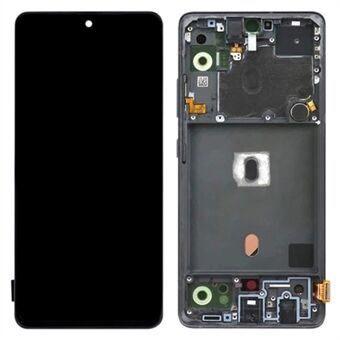 Voor Samsung Galaxy A51 5G SM-A516 OEM Grade S AMOLED Scherm en Digitizer Montage + Frame Deel (zonder Logo) - Zwart