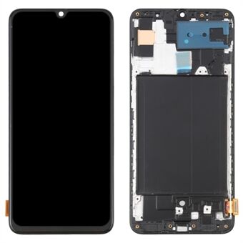 Voor Samsung Galaxy A70 A705 Grade C 6.7" OLED-scherm en Digitizer Montage + Frame (zonder Logo) - Zwart