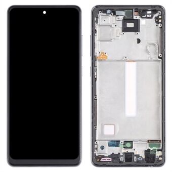 Voor Samsung Galaxy A52 4G A525 LCD-scherm en digitizer samenstelling + vervangend onderdeel van het frame (TFT-technologie) (zonder logo) - zwart