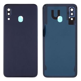 Back Battery Housing Cover with Camera Ring Lens Cover Part (without Logo) for Samsung Galaxy A20
