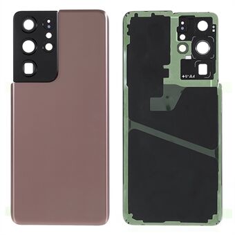 For Samsung Galaxy S21 Ultra 5G Housing Battery Door Back Cover Replacement Parts with Camera Ring Cover (without Logo)