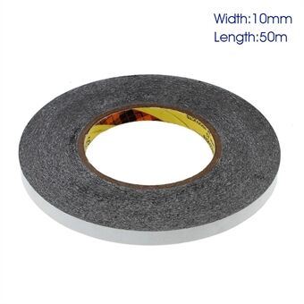 Zwart 50m x 10mm zelfklevende tape Dubbelzijdig