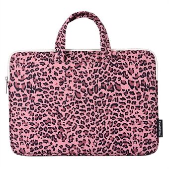 CANVASARTISAN H31-B01 15" Laptop Tas met Grote Capaciteit Modieuze Luipaard Printpatroon Schokbestendige Notebook Computer Hoes