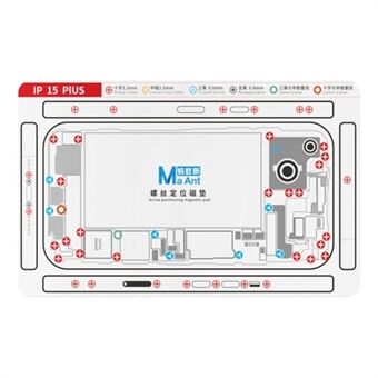 MAANT Voor iPhone 15 Plus Dubbelzijdige Magnetische Schroef Positioneringszachte Mat Telefoon Reparatie Gereedschap