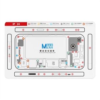 MAANT Voor iPhone 14 Dubbelzijdige Magnetische Schroefpositionerings Zachte Mat Telefoonreparatiegereedschap