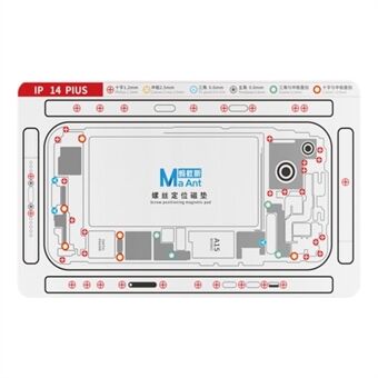 MAANT Voor iPhone 14 Plus Dubbelzijdige Magnetische Schroefpositioneringszachte Mat Telefoonreparatie Gereedschap