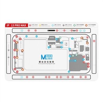 MAANT Voor iPhone 13 Pro Max Dubbelzijdige Magnetische Schroefpositionerings Zachte Mat Telefoonreparatie Gereedschap