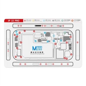 MAANT Voor iPhone 15 Pro Dubbelzijdige Magnetische Schroefpositioneringsmat Zacht Mat Telefoon Reparatie Gereedschap