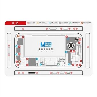 MAANT Voor iPhone 15 Dubbelzijdige Magnetische Schroef Positioneringszachte Mat Telefoon Reparatie Gereedschap