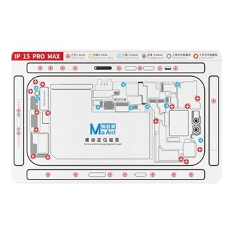 MAANT Voor iPhone 15 Pro Max Dubbelzijdige Magnetische Schroefpositionering Zachte Mat Telefoonreparatie Gereedschap