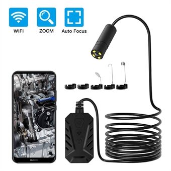 F230 Handheld WiFi-endoscopen Automatisch scherpstellende 14 mm industriële Borescope met 5M semi-rigide kabel