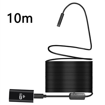 YPC100 10m Flexibele Draad WiFi Borescope 8mm Camera Lens Mobiele Telefoon Inspectie Endoscoop