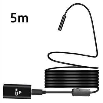 YPC100 5m Flexibele Draad WiFi Borescoop 8mm Cameralens Mobiele Telefoon Inspectie Endoscoop