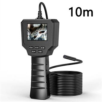 128A 10m Harde Draad 2,4-inch IPS Scherm Industriële Endoscoop 8mm Lens Pijp Inspectie Borescoop met Fotografeer / Video-opname Functie