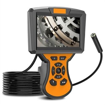 M50 Industriële Endoscoop 15m Harde Draad 8mm HD Borescope Camera Instelbare Helderheid 6-LED Handheld Endoscoop met 5-inch Scherm