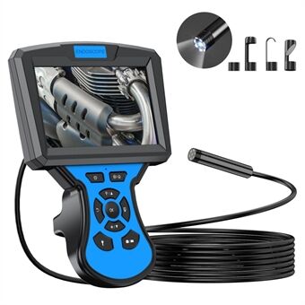 M50 5m Hard Wire Industriële Endoscoop 5.5mm Len 1080P 6-LED Borescope Inspectie Camera 5\'\' IPS Scherm