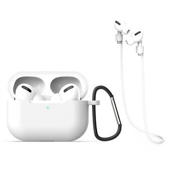 Siliconen hoesje + koptelefoonsnoer + draagbare haak voor Airpods Pro