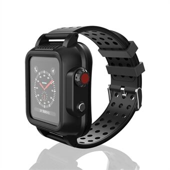 Waterdichte behuizing + ademend siliconen horlogebandje voor Apple Watch Series 3/2 38 mm