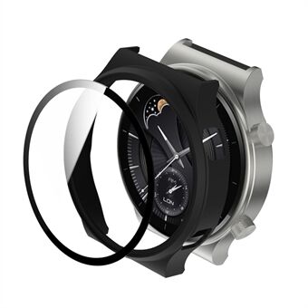 Smartwatch gegalvaniseerd mat pc-frame cover met gehard glazen schermbeschermer voor Huawei Watch GT 2 Pro