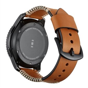 22 mm toplaag koeienhuid vervangende horlogeband horlogeband voor Samsung Gear S3 Classic/ S3 Frontier