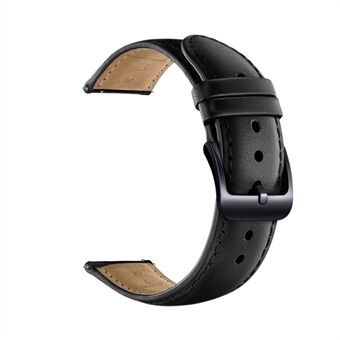 20 mm Premium lederen Smart horlogeband vervanging voor Huawei Watch 2 - zwart