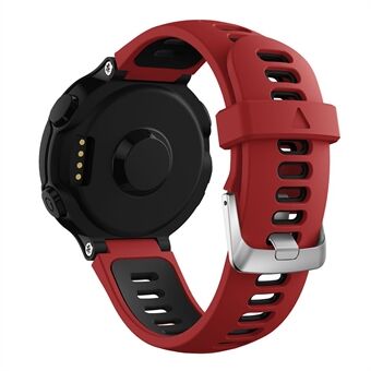 Siliconen horlogeband zilveren gesp met drijfstangen voor Garmin Forerunner 735XT 220230235620630