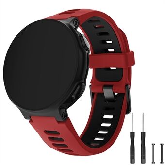 Siliconen horlogeband zwarte gesp met drijfstangen voor Garmin Forerunner 735XT 220230235620630