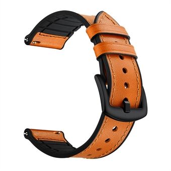 20 mm echt met leer beklede siliconen Smart horlogeband voor Huawei Watch GT2 42 mm