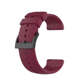 24 mm siliconen Smart horlogeband voor Suunto 9, vervanging van verstelbare polsband