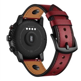 22mm echt lederen horloge vervanging voor Samsung Gear S3 / Galaxy Watch 46mm etc.