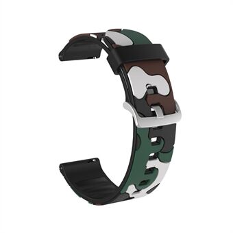 22 mm camouflagepatroon Flexibele siliconen band voor Huawei Watch GT / Watch GT 2e / GT 2 46 mm
