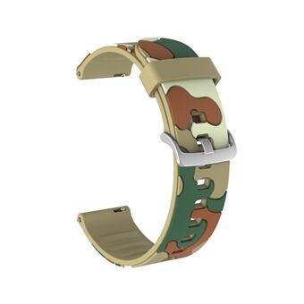 22 mm camouflagepatroon Flexibele siliconen band voor Huawei Watch GT / Watch GT 2e / GT 2 46 mm