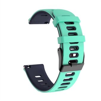 20 mm tweekleurige siliconen Smart vervangende band (zwarte gesp) voor Garmin Forerunner 245/ Samsung Gear S2 enz.