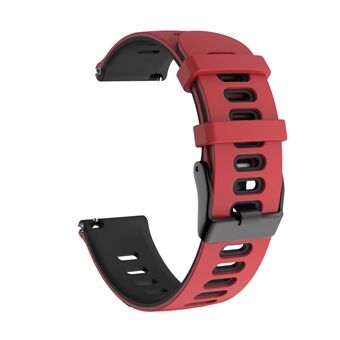 20 mm tweekleurige siliconen Smart vervangende band (zwarte gesp) voor Garmin Forerunner 245/ Samsung Gear S2 enz.