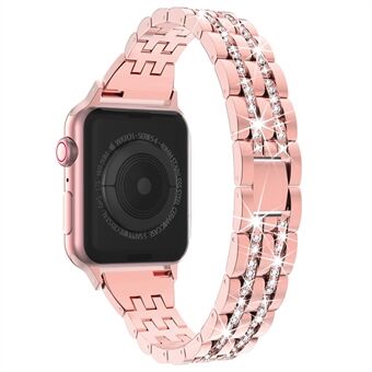 Aluminium horloge Strass decor voor Apple Watch Series 6 SE 5 4 44mm / Series 3/2/1 42mm